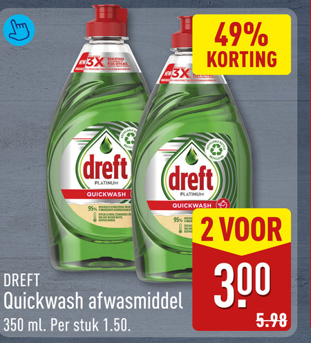 Dreft   afwasmiddel folder aanbieding bij  Aldi - details