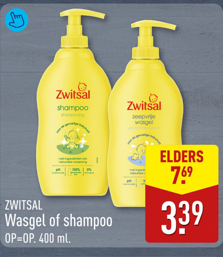 Zwitsal   babyshampoo folder aanbieding bij  Aldi - details