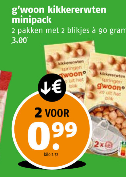 Gwoon   kikkererwten folder aanbieding bij  Poiesz - details