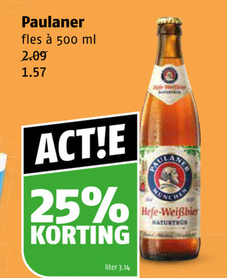 Paulaner   speciaalbier folder aanbieding bij  Poiesz - details