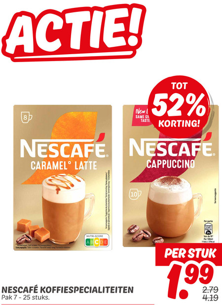 Nescafe   oploskoffie folder aanbieding bij  Dekamarkt - details