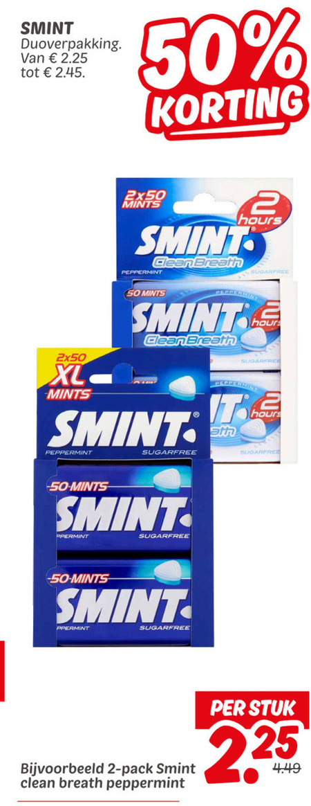 Smint   kauwgom folder aanbieding bij  Dekamarkt - details