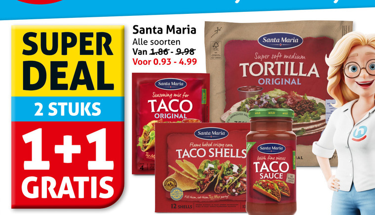 Santa Maria   taco, maaltijdmix folder aanbieding bij  Hoogvliet - details