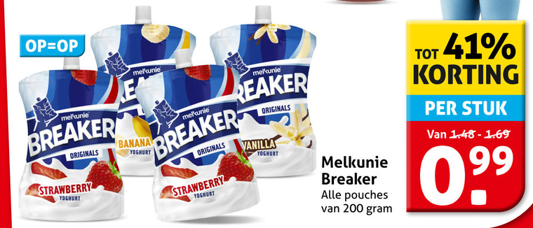 Melkunie   zuivelsnack folder aanbieding bij  Hoogvliet - details