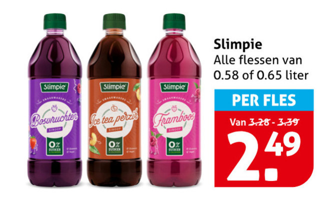 Slimpie   limonadesiroop folder aanbieding bij  Hoogvliet - details