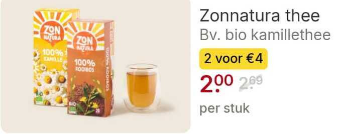 Zonnatura   thee folder aanbieding bij  Picnic - details