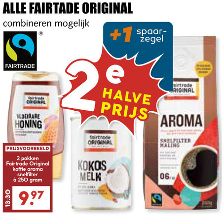 Fair Trade Original   koffie folder aanbieding bij  MCD&nbsp;Supermarkt&nbsp;Basis - details