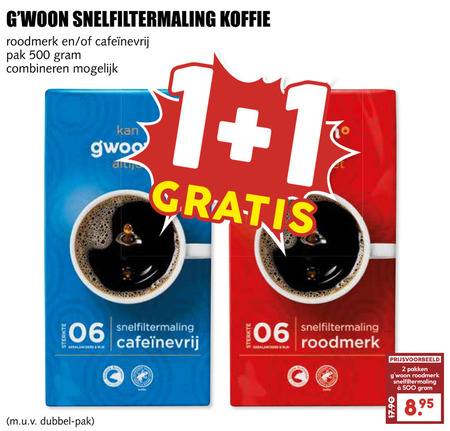 Gwoon   koffie folder aanbieding bij  MCD&nbsp;Supermarkt&nbsp;Basis - details