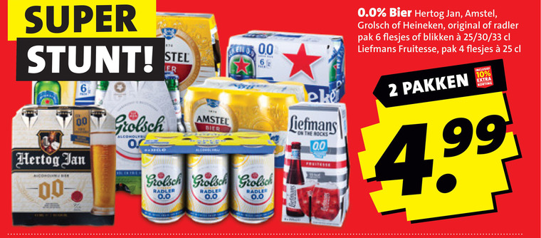 Amstel   blikje bier, alcoholvrij bier folder aanbieding bij  Boni - details