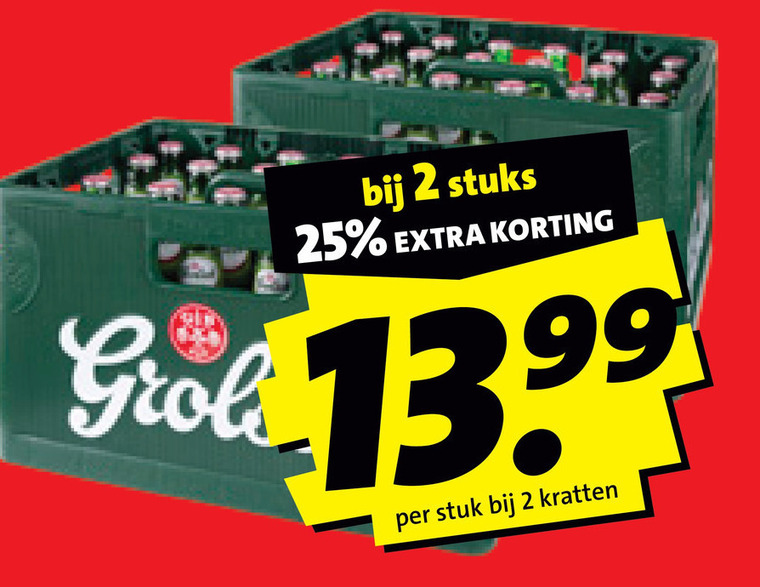 Grolsch   krat bier folder aanbieding bij  Boni - details