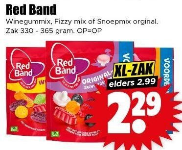 Red Band   snoep folder aanbieding bij  Dirk - details