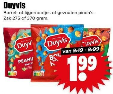 Duyvis   borrelnootjes folder aanbieding bij  Dirk - details