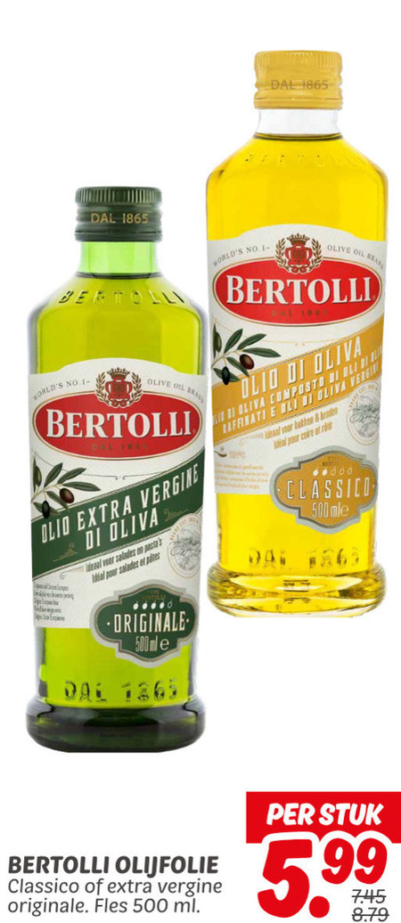 Bertolli   olijfolie folder aanbieding bij  Dekamarkt - details
