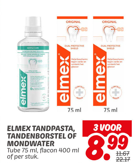 Elmex   tandenborstel, tandpasta folder aanbieding bij  Dekamarkt - details