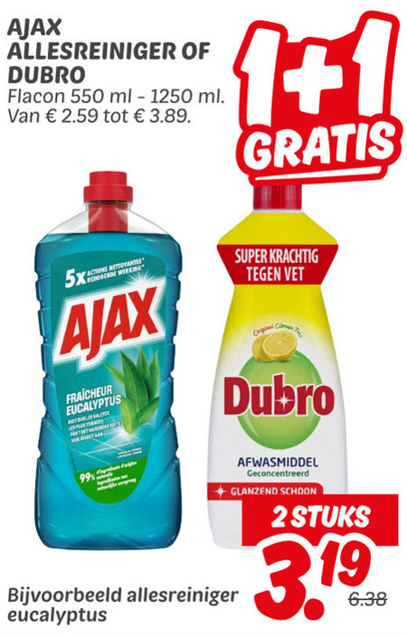 Dubro   allesreiniger, afwasmiddel folder aanbieding bij  Dekamarkt - details