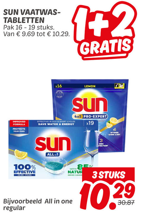Sun   vaatwasmiddel folder aanbieding bij  Dekamarkt - details
