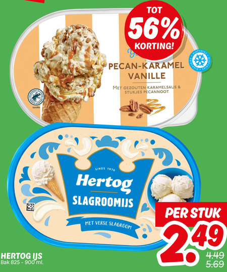 Hertog   ijsspecialiteit, roomijs folder aanbieding bij  Dekamarkt - details