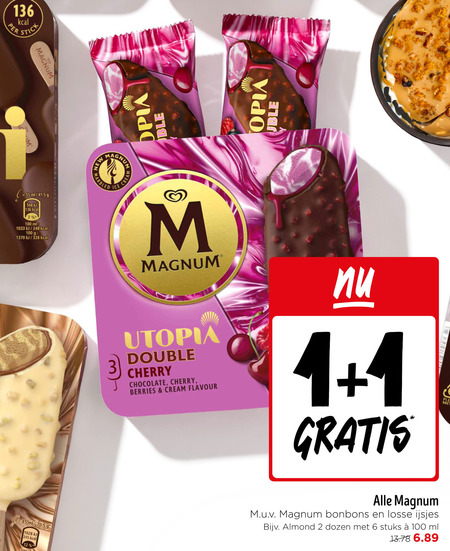 Magnum   ijslollies folder aanbieding bij  Jumbo - details