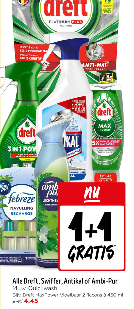 Dreft   afwasmiddel, luchtverfrisser folder aanbieding bij  Jumbo - details