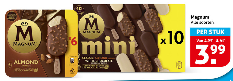 Magnum   ijslollies folder aanbieding bij  Hoogvliet - details