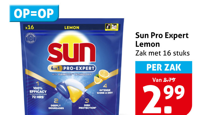 Sun   vaatwasmiddel folder aanbieding bij  Hoogvliet - details