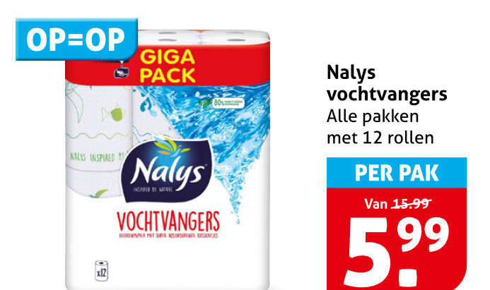 Nalys   keukenpapier folder aanbieding bij  Hoogvliet - details