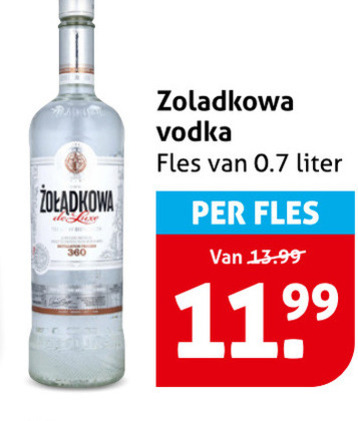 Zoladkowa   wodka folder aanbieding bij  Hoogvliet - details