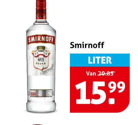 Smirnoff   wodka folder aanbieding bij  Hoogvliet - details