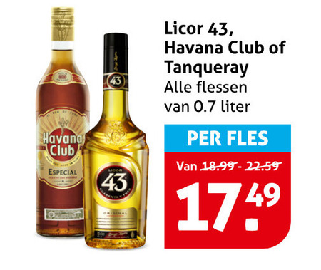 Licor 43   rum, gin folder aanbieding bij  Hoogvliet - details