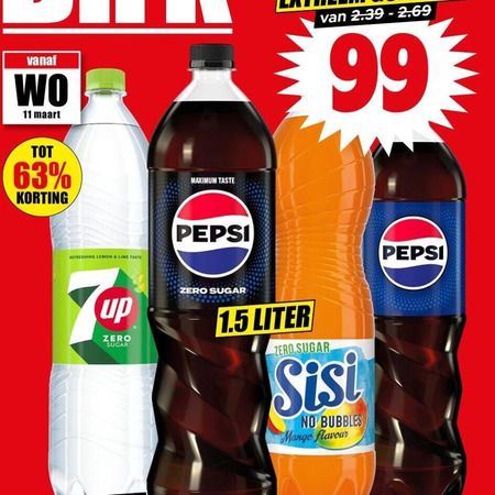 Pepsi   cola, frisdrank folder aanbieding bij  Dirk - details