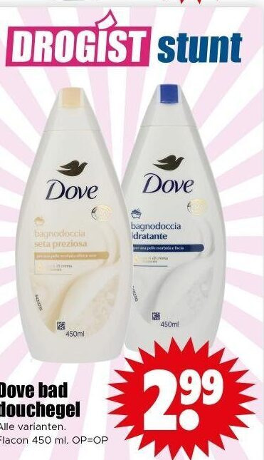 Dove   douchegel folder aanbieding bij  Dirk - details