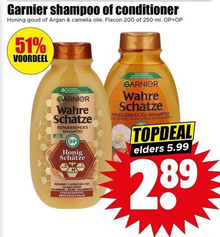 Garnier Loving Blends   shampoo, conditioner folder aanbieding bij  Dirk - details
