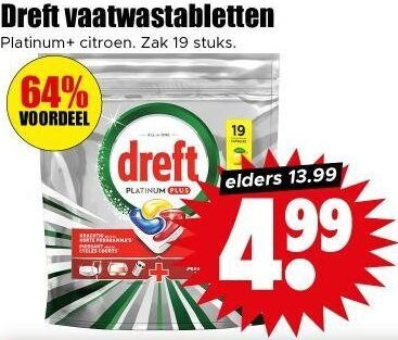 Dreft   vaatwasmiddel folder aanbieding bij  Dirk - details