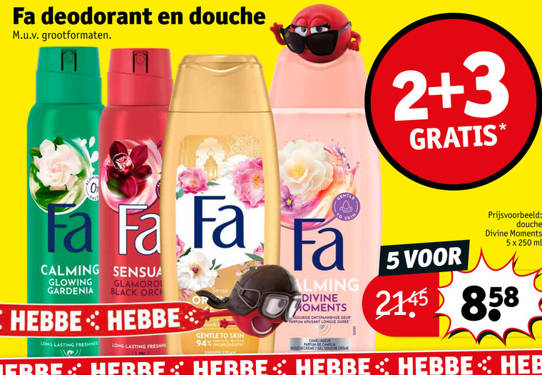 Fa   deodorant, douchegel folder aanbieding bij  Kruidvat - details