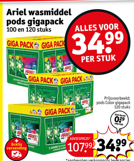 Ariel   wasmiddel folder aanbieding bij  Kruidvat - details