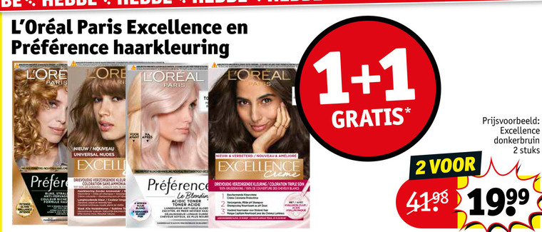 Excellence   haarkleuring folder aanbieding bij  Kruidvat - details
