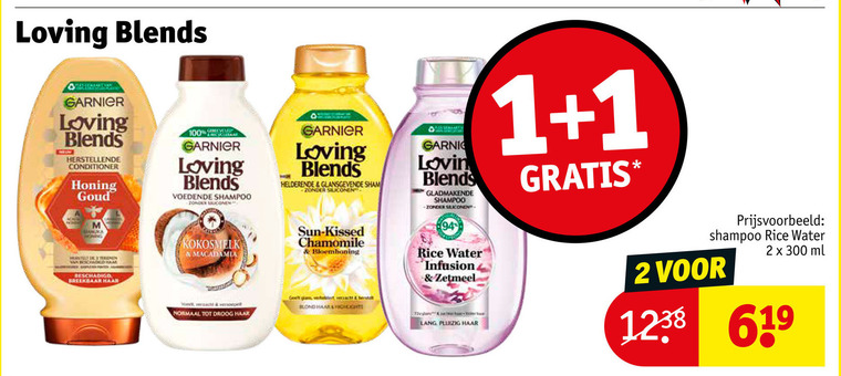 Garnier Loving Blends   shampoo, conditioner folder aanbieding bij  Kruidvat - details