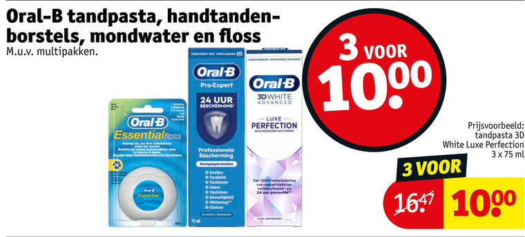 Oral-B   tandenborstel, tandpasta folder aanbieding bij  Kruidvat - details