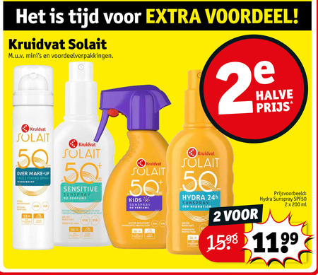 Kruidvat Huismerk   zonnebrandolie folder aanbieding bij  Kruidvat - details