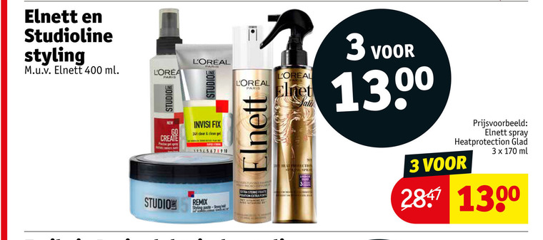 Studio Line   haargel, hairspray folder aanbieding bij  Kruidvat - details