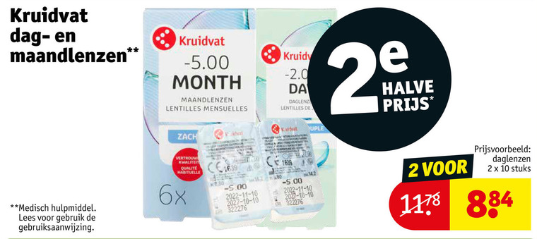 Kruidvat Huismerk   maandlenzen, daglenzen folder aanbieding bij  Kruidvat - details