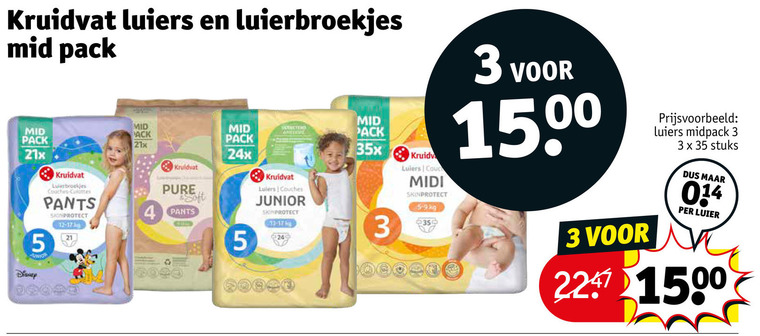 Kruidvat Huismerk   luiers, luierbroekjes folder aanbieding bij  Kruidvat - details