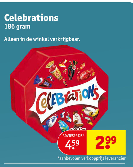 Celebrations   mini chocoladerepen folder aanbieding bij  Kruidvat - details
