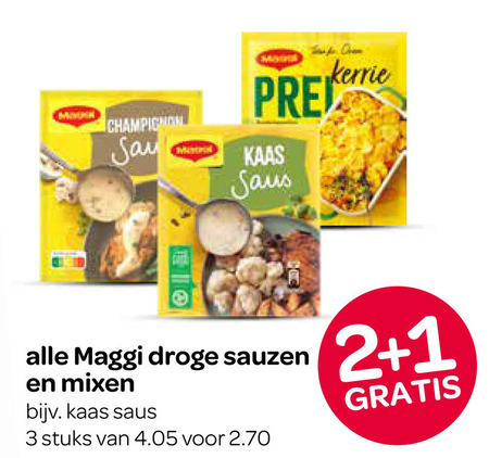 Maggi   maaltijdmix, saus folder aanbieding bij  Spar - details