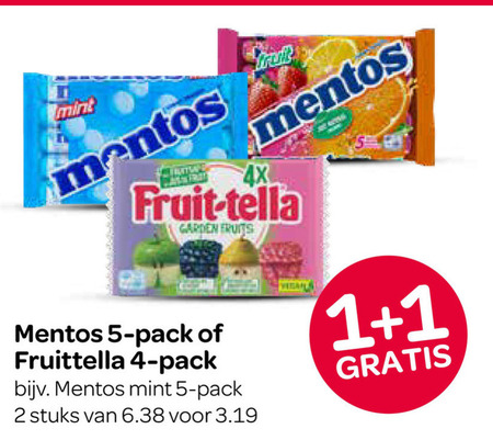 Fruit-Tella   snoep folder aanbieding bij  Spar - details
