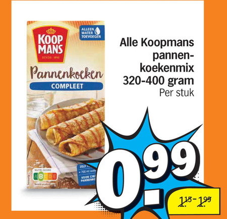 Koopmans   pannenkoekenmix folder aanbieding bij  Albert&nbsp;Heijn - details