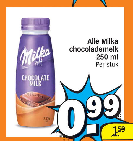 milka chocolademelk 250 chocolate milk ml stuk at folder aanbieding bij Albert Heijn Milka chocolademelk folder aanbieding bij Albert Heijn - details