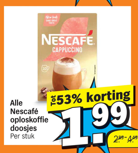 Nescafe   oploskoffie folder aanbieding bij  Albert&nbsp;Heijn - details