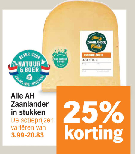 Zaanlander   kaas folder aanbieding bij  Albert&nbsp;Heijn - details