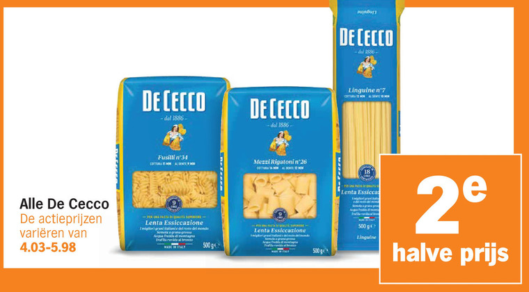De Cecco   fusilli, pasta folder aanbieding bij  Albert&nbsp;Heijn - details